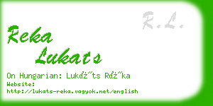 reka lukats business card
